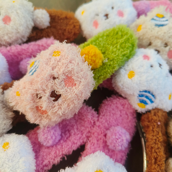 Plush Colourfull Teddy Hair Clutch
