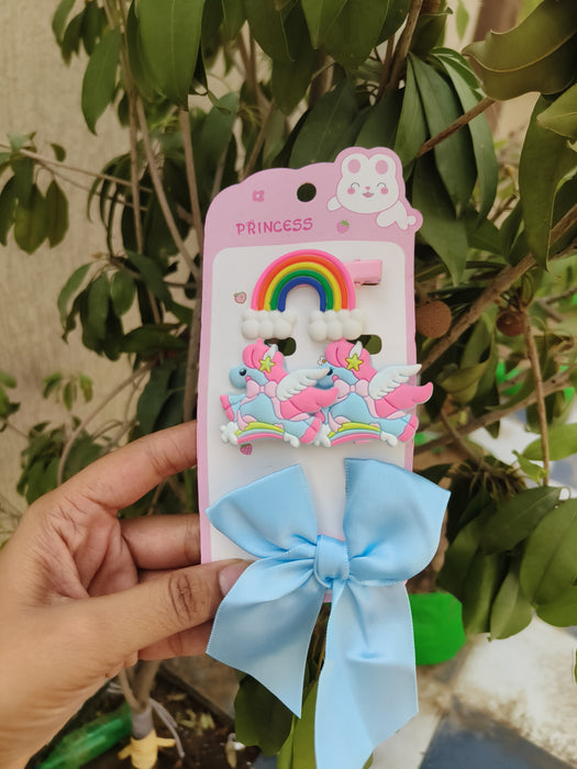 🦄Unicorn Bow Charms 🎀 Hair Pins 🌈