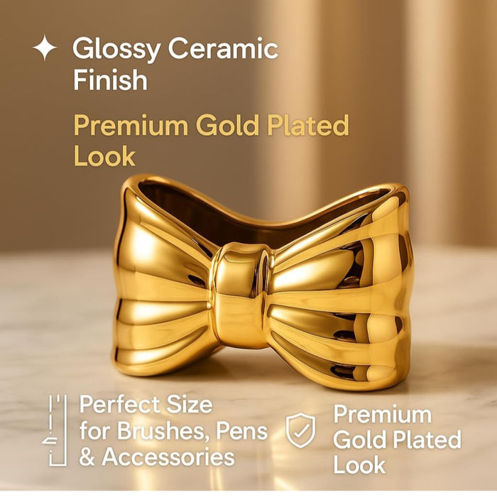 Golden Bow Shape Organizer