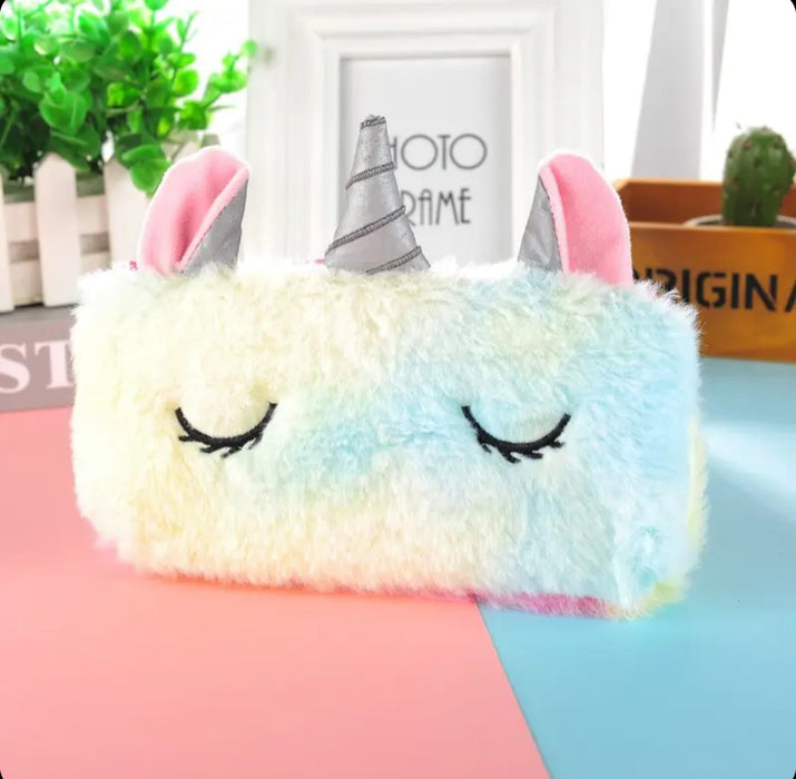 🦄 Unicorn Plush Pencil Case