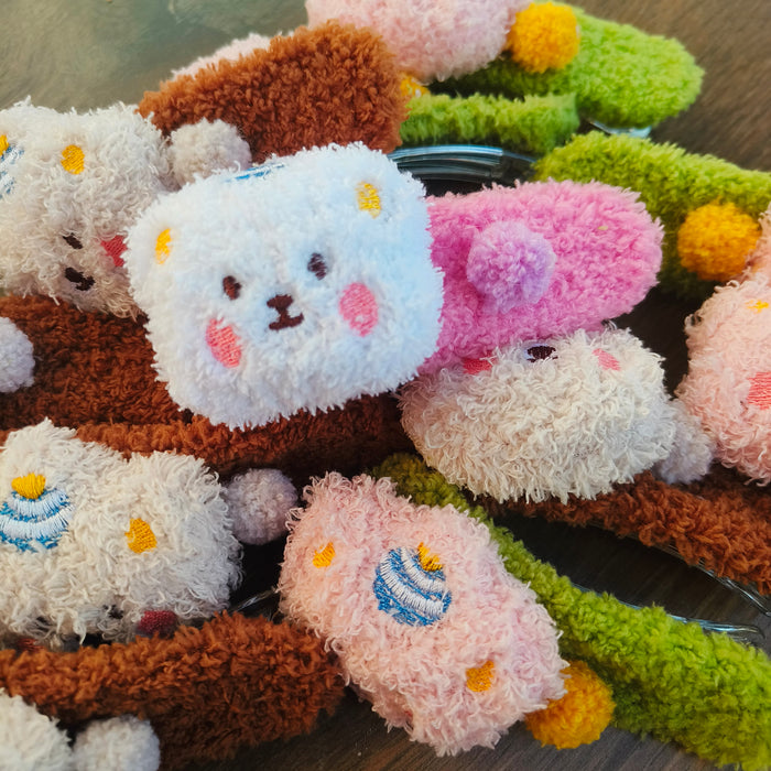 Plush Colourfull Teddy Hair Clutch
