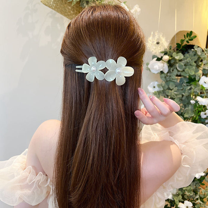 Korean Jelly Flower Bead Hair Clip for Women