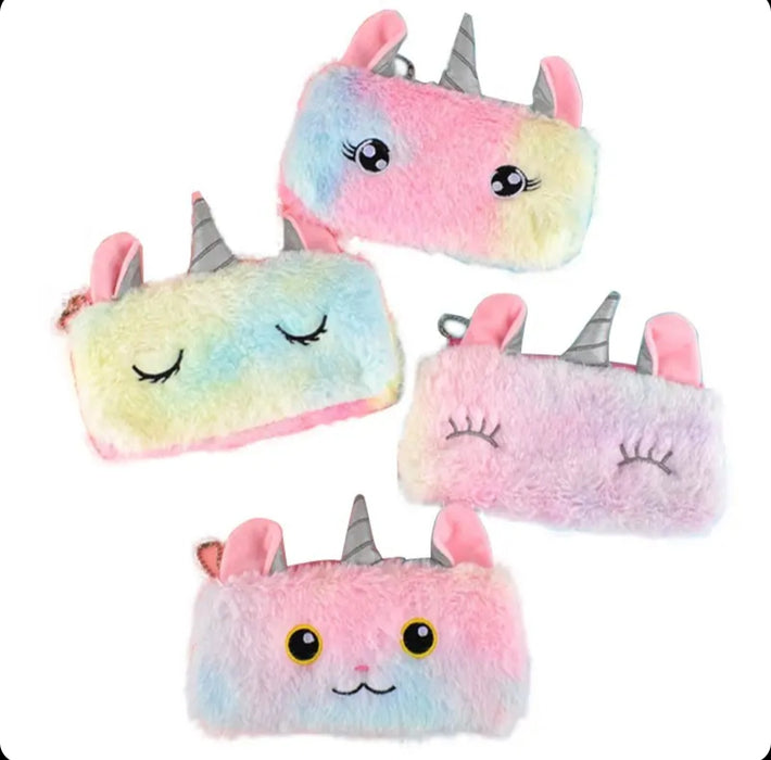 🦄 Unicorn Plush Pencil Case