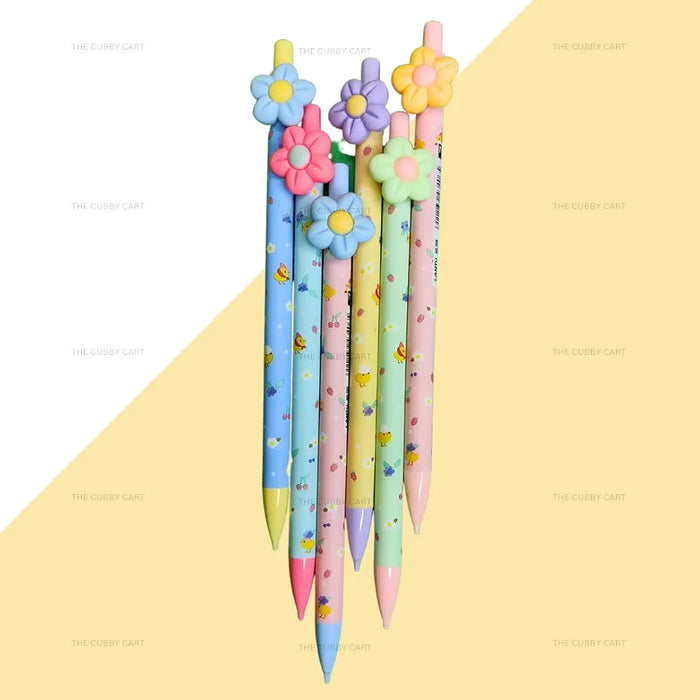 Flower Mechanical Lead Pencil 0.7mm Lead (3pcs of Flower Design Mechanical Pencil)