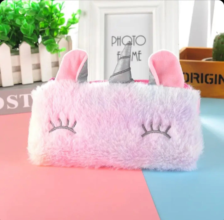 🦄 Unicorn Plush Pencil Case