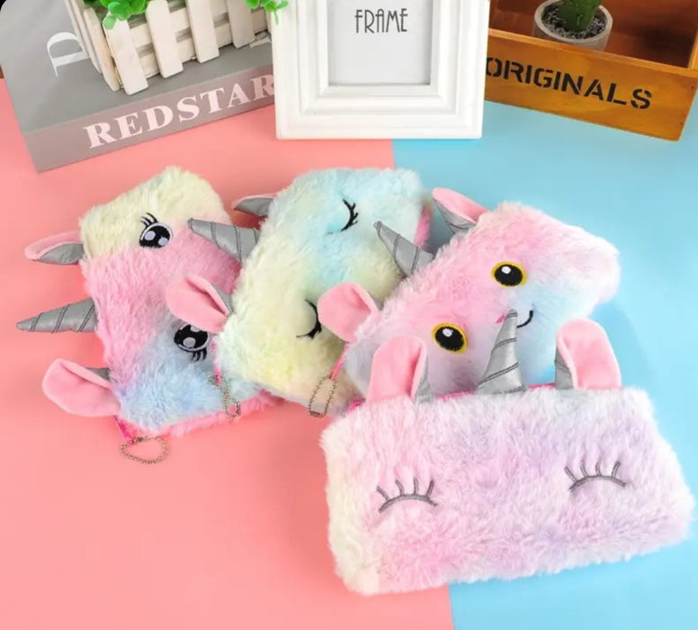 🦄 Unicorn Plush Pencil Case