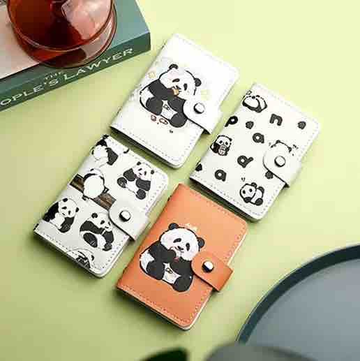 Cute Panda Card Holder | Mini Card Wallet for Girls