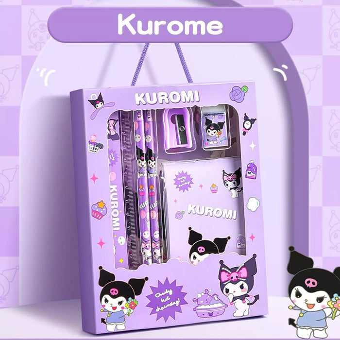 🎉 6-in-1 Stationery Set – Melody, CinnamonDog, Kurome 🎉