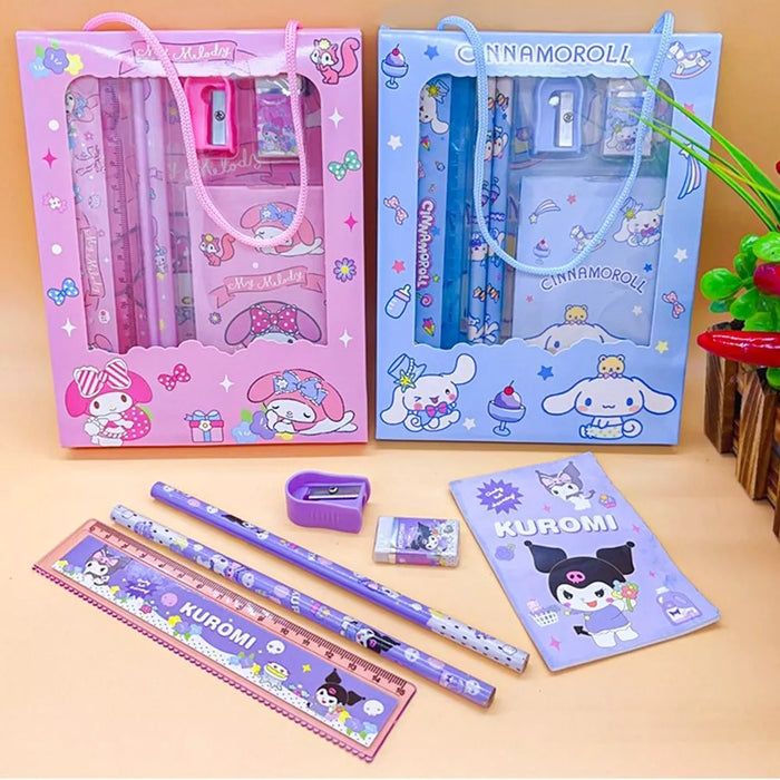 🎉 6-in-1 Stationery Set – Melody, CinnamonDog, Kurome 🎉