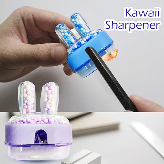 Cute Bunny Shape Sharpener with Colorful Foam Balls
