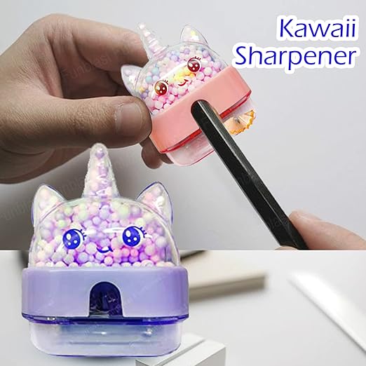 Cute Unicorn Shape Sharpener with Colorful Foam Balls - Pack of 2 🎉🦄