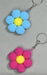 Soft Plush Flower Keychain Set